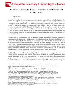 Sacrifice to the State: Capital Punishment in Bahrain and