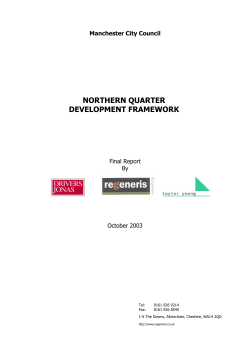 Northern Quarter Development Framework