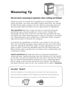 Did you know measuring is important when cooking