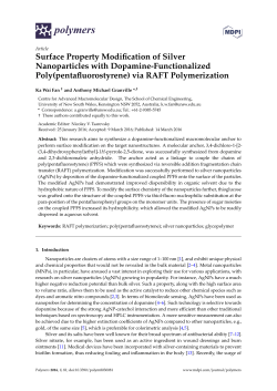 Surface Property Modification of Silver Nanoparticles with Dopamine