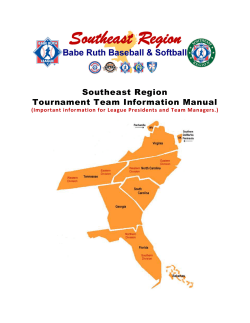 Southeast Region Tournament Team Information Manual