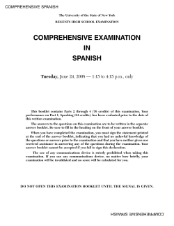 comprehensive examination in spanish