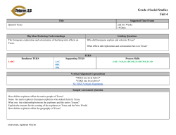 Unit 4, Spanish Texas