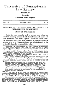 Freedom of Contract and the Collective Bargaining Agreement