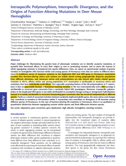 Natarajan et al. 2015 Molecular Biology and Evolution - AIM-UP!