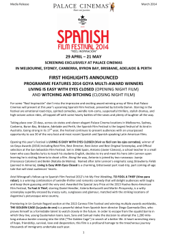 2014 Spanish Film Festival first highlights