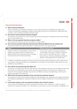 Frequently Asked Questions 1) What is Payment Hierarchy