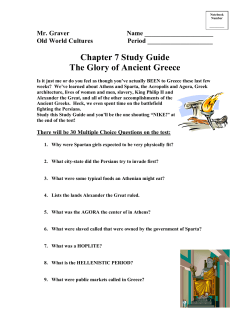 Chapter 7 Study Guide The Glory of Ancient Greece