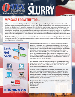 "The Slurry" - Quarter 3 - O