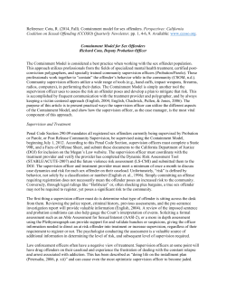 Containment Model for Sex Offenders