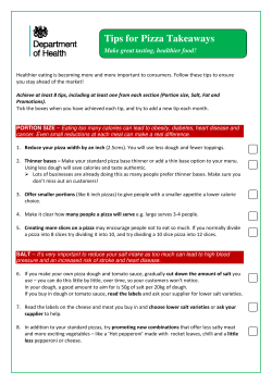 Tips for Pizza Takeaways