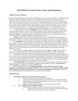 CHAPTER 12: Sexual Variants, Abuse, and Dysfunctions