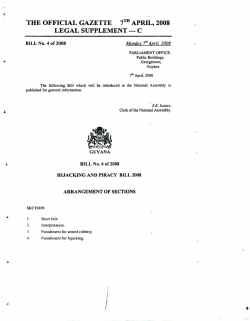 Bill no. 4 - Parliament of Guyana