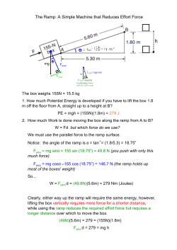 The Ramp: A Simple Machine that Reduces Effort Force