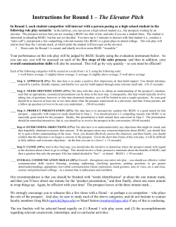 the complete Round 1 instructions, which includes the evaluation