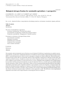 Biological nitrogen fixation for sustainable agriculture: A