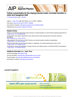 Critical concentration for the doping