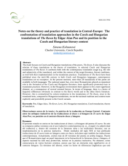 Simona Kolmanov&aacute;: Notes on the theory and practice of translation