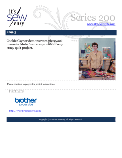 Cookie Gaynor introduces us to piecework with an