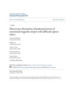 Microwave absorption of patterned arrays of nanosized magnetic