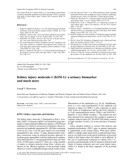 Kidney injury molecule-1 (KIM-1): a urinary biomarker and much more
