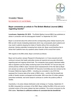 Statements - Bayer Investor Relations