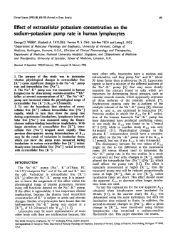 Effect of Extracellular Potassium Concentration on the Sodium