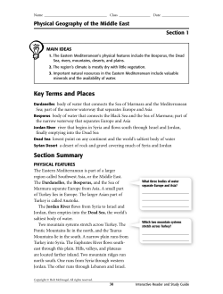 The Eastern Mediterranean