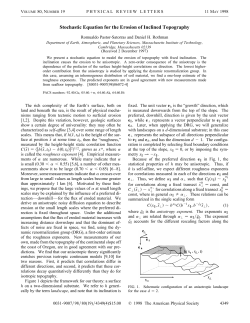 Stochastic Equation for the Erosion of Inclined Topography