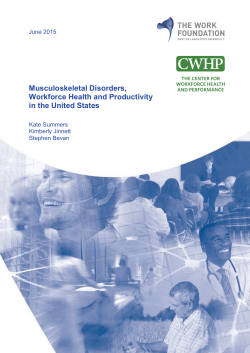 Musculoskeletal Disorders, Workforce Health and
