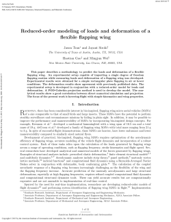 Reduced order modeling of loads and deformation of a