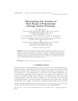 Determining the Number of Real Roots of Polynomials through
