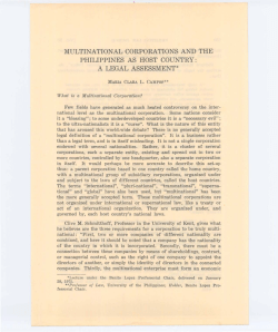 multinational corporations and the philippines as host country