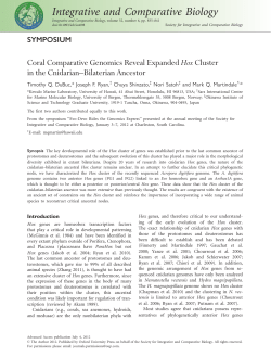 Coral Comparative Genomics Reveal Expanded Hox Cluster in the