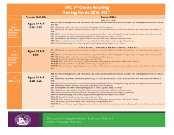 MP2 3rd Grade Reading Pacing Guide 2016-2017