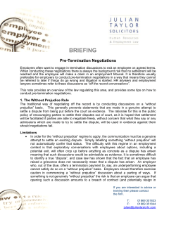 Briefing - Julian Taylor Solicitors
