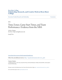 Time Zones, Game Start Times, and Team Performance: Evidence