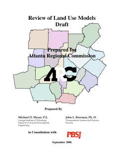 Review of Land Use Models