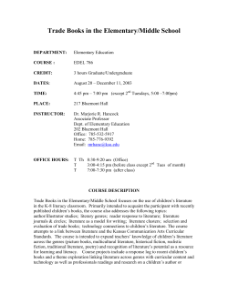 Trade Books in the Elementary/Middle School