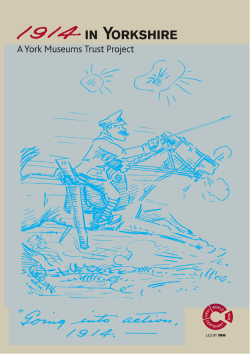 1914 in Yorkshire Booklet - The University of Sheffield