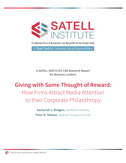 Giving with Some Thought of Reward: How Firms Attract Media
