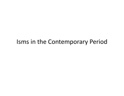 Isms in the Contemporary Period - armstrong-jrhs