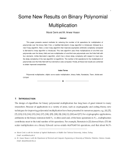 Some New Results on Binary Polynomial Multiplication