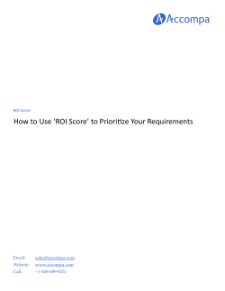 How to Use `ROI Score` to Prioritize Your Requirements