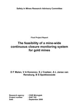 The feasibility of a mine-wide continuous closure monitoring system