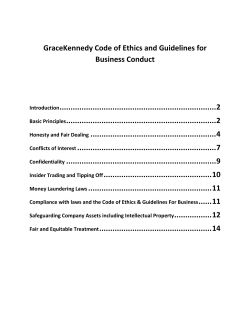 GraceKennedy Code of Ethics and Guidelines for Business Conduct