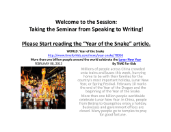 Taking the Seminar from Speaking to Writing!