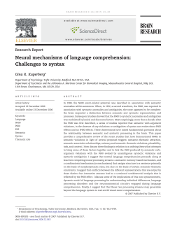 Neural mechanisms of language comprehension: Challenges to