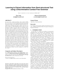 Learning to Extract Information from Semi