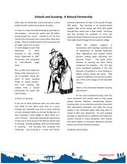 Schools and Scouting: A Natural Partnership